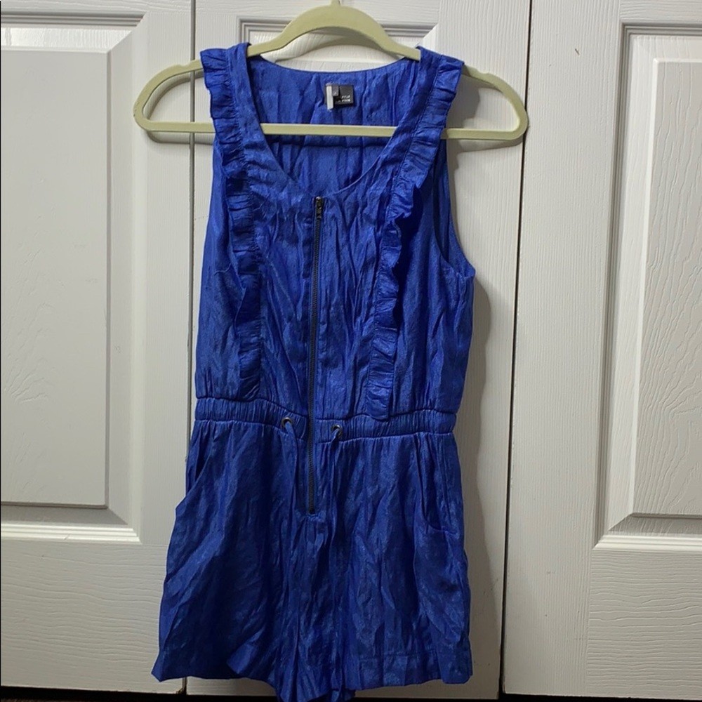Shiny Cobalt Blue Romper
